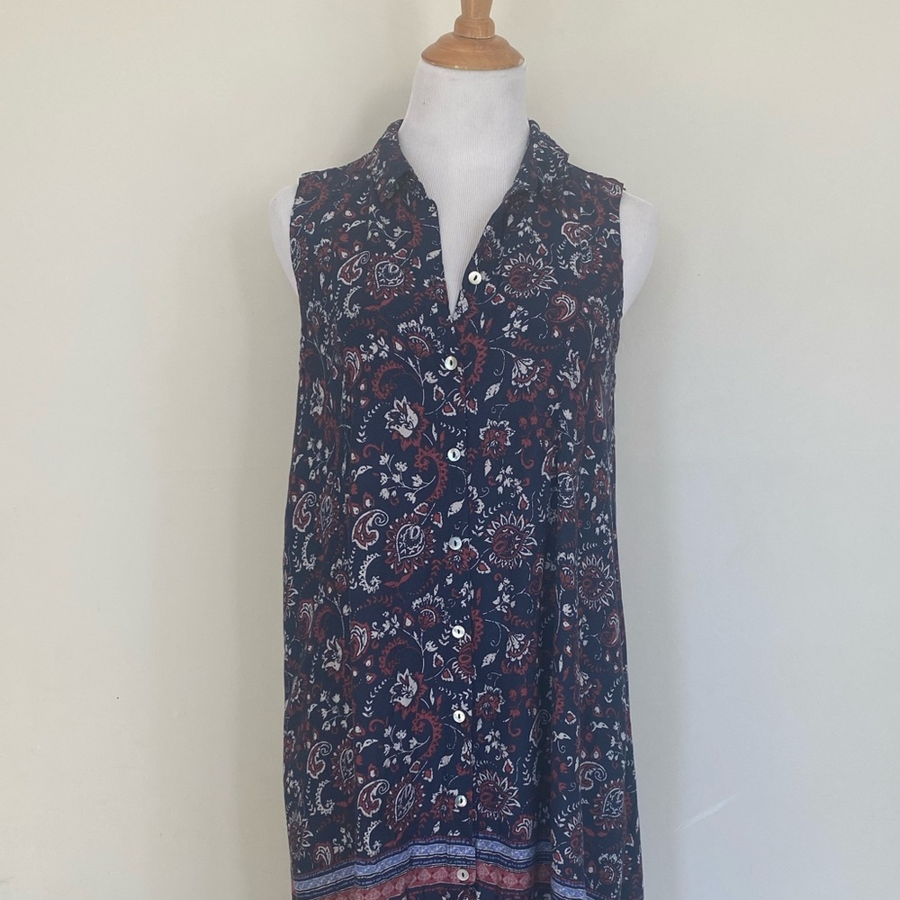 Beach Lunch Lounge Floral Sleeveless Dress